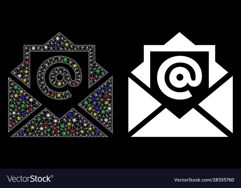 Flare mesh 2d email icon with spots