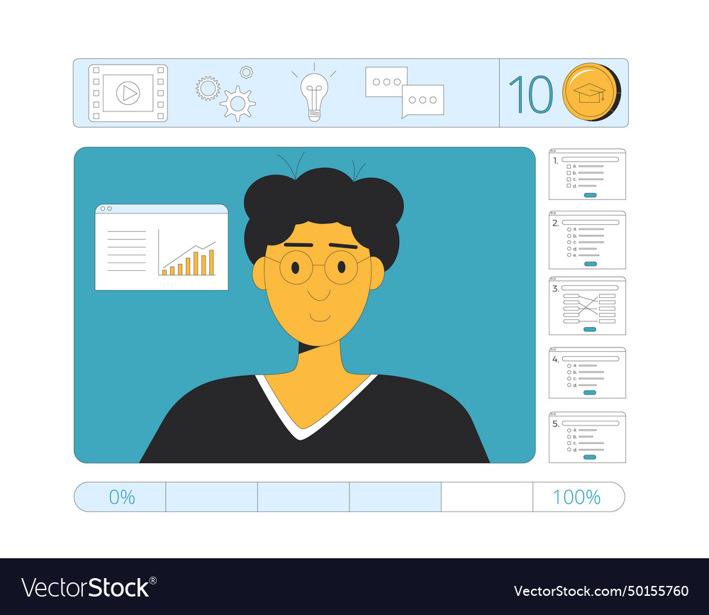 Instructional designer creating content vector image Instructional designer creating content
