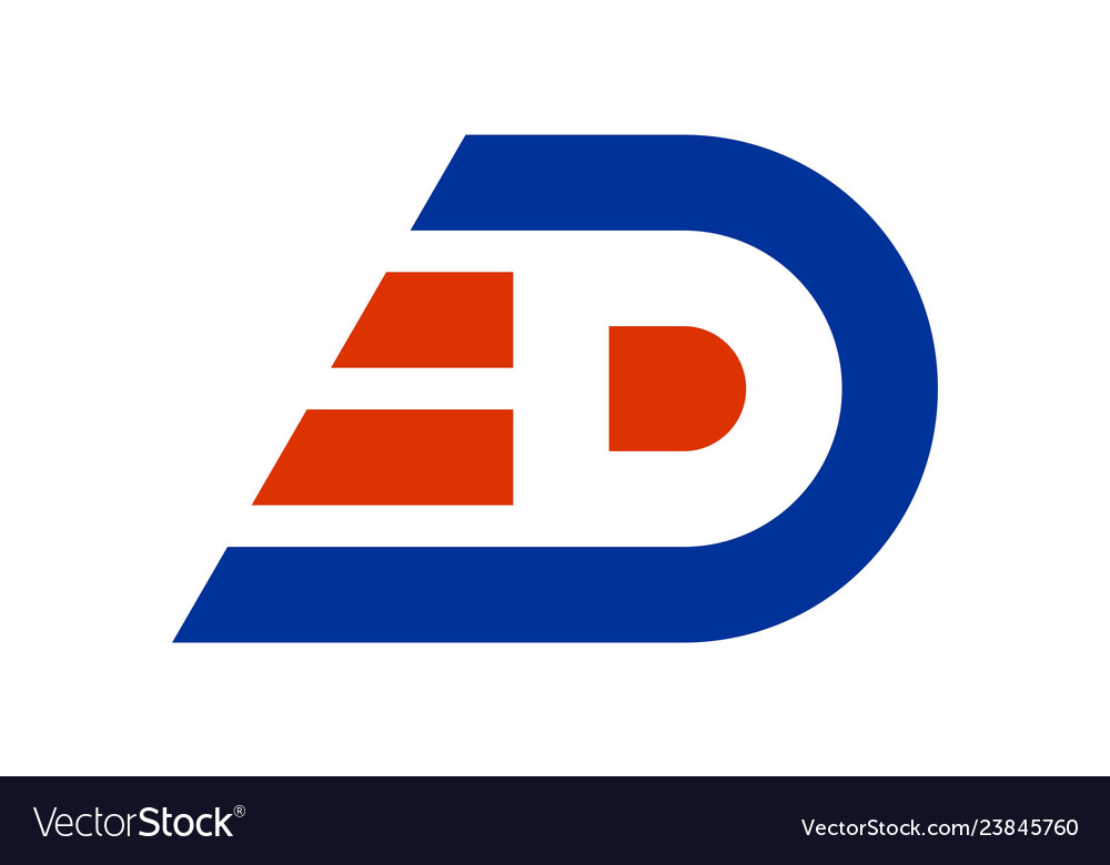 Letter d fast express logo icon