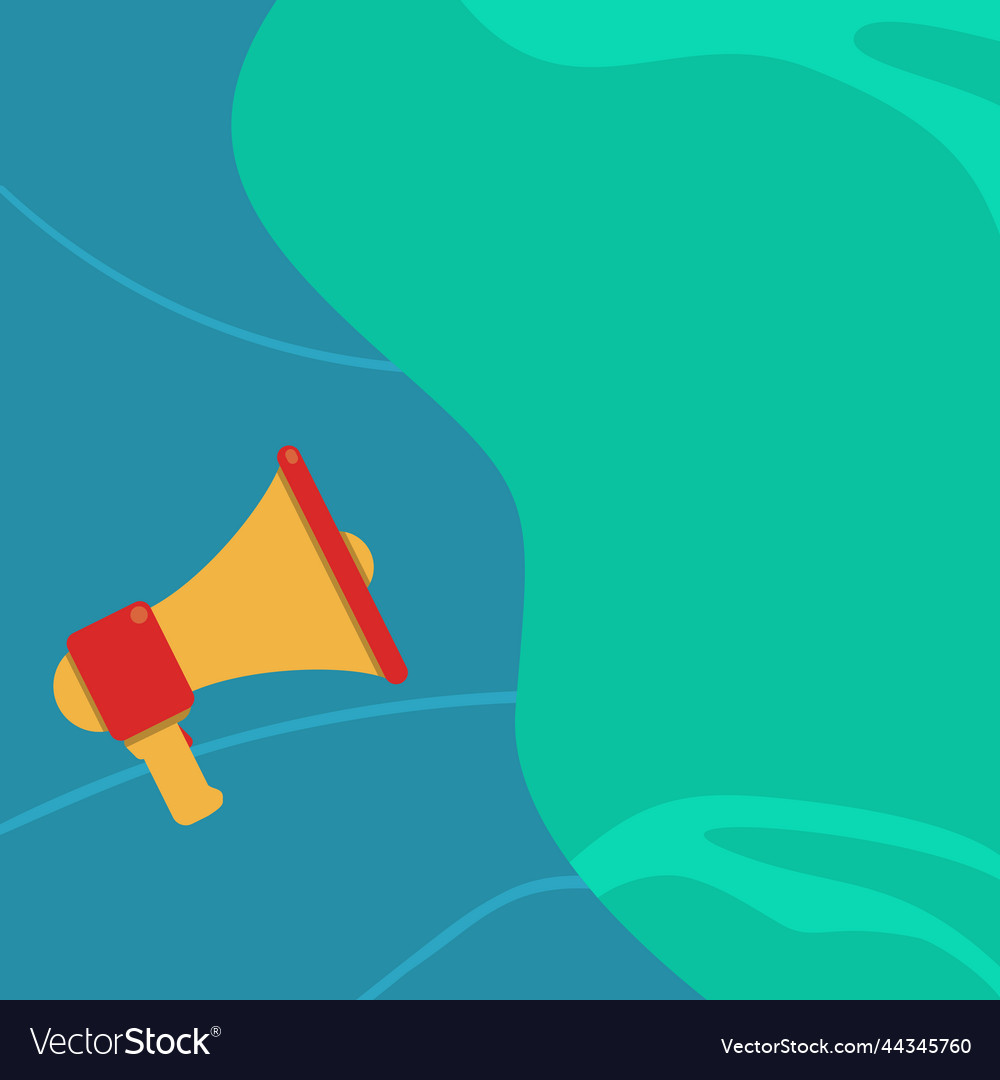 Megaphone drawing with conversation bubble