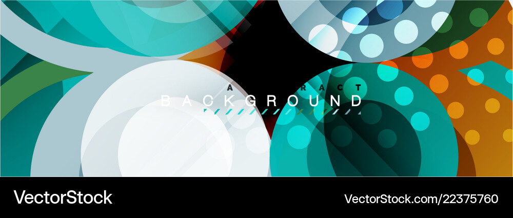 Overlapping circles design background Royalty Free Vector