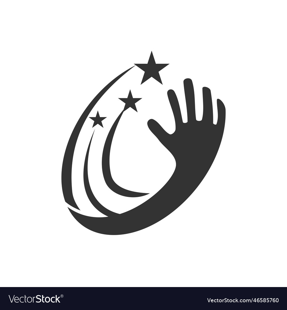Reach dream logo template icon brand identity Vector Image Reach dream logo template icon brand identity