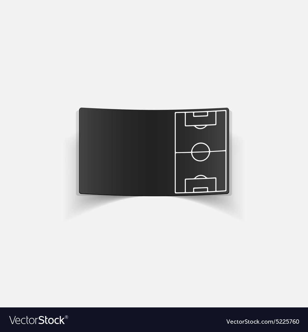 Realistic design element playing field