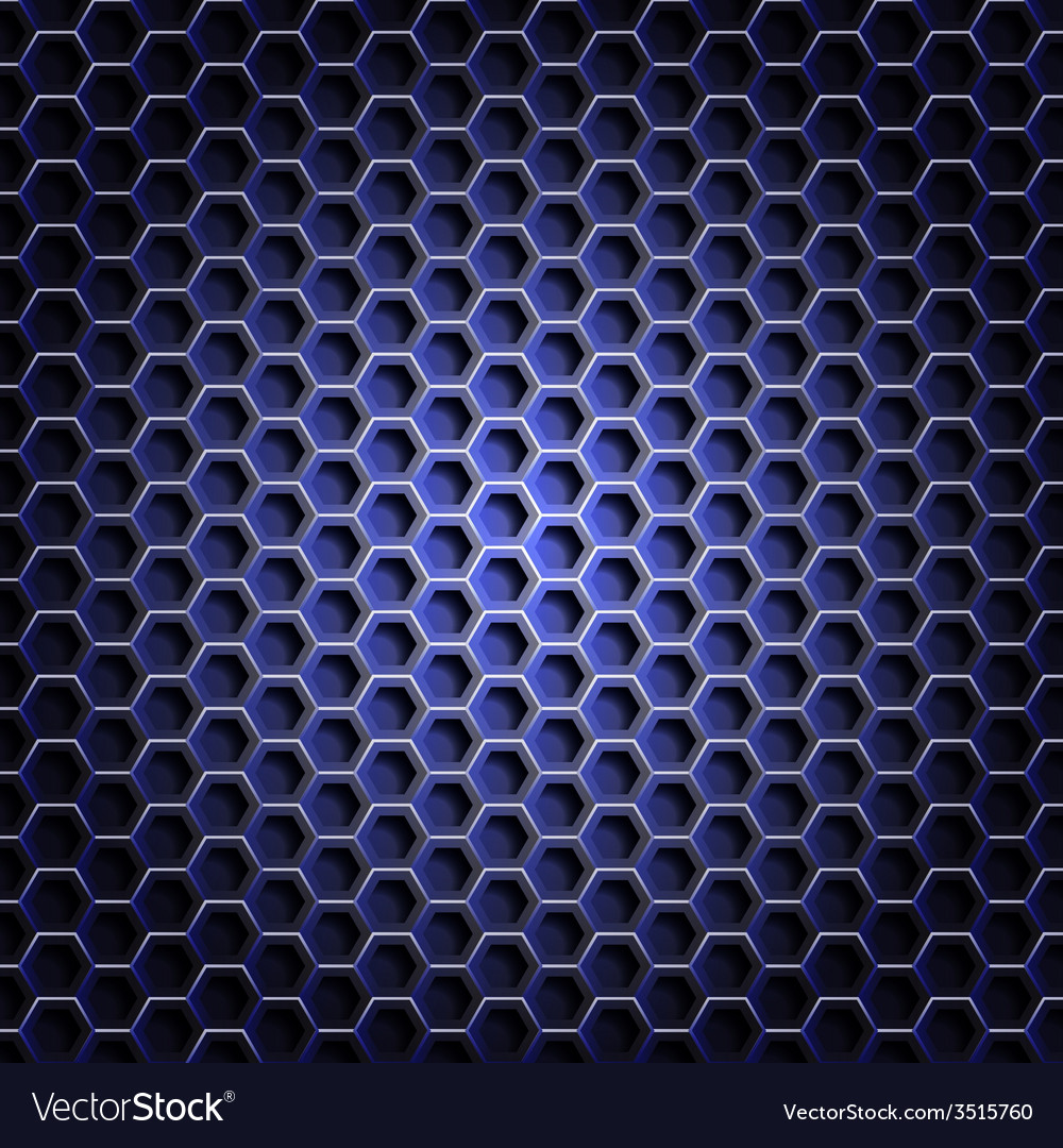 Realistic hexagonal grid background