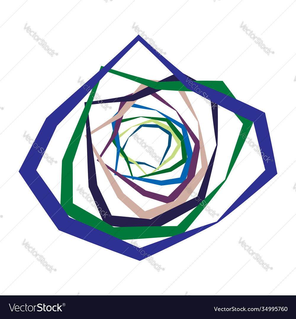 Spiral swirl twirl element set abstract