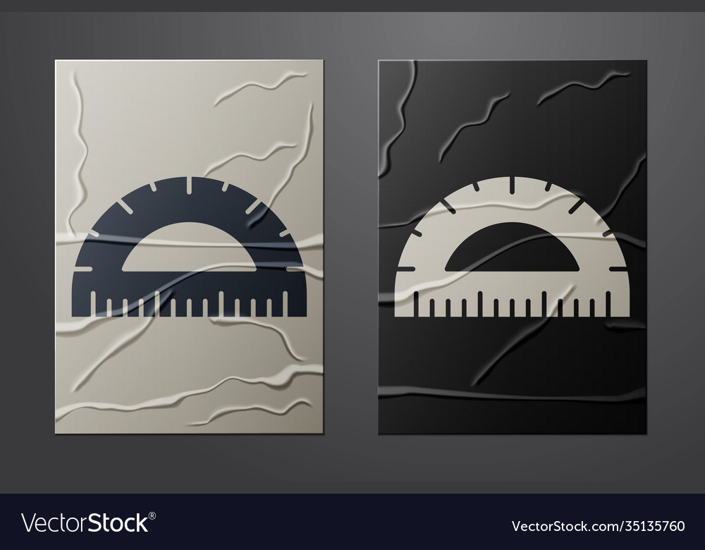 White protractor grid for measuring degrees icon vector image White protractor grid for measuring degrees icon