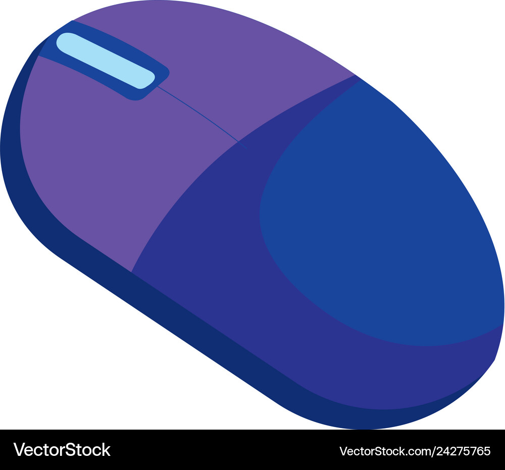 Computer mouse isolated icon Royalty Free Vector Image