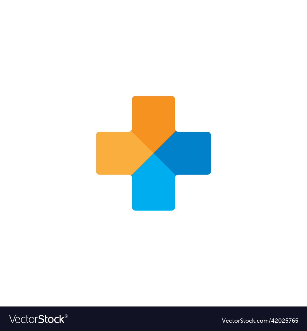 Cross medical logo Royalty Free Vector Image - VectorStock