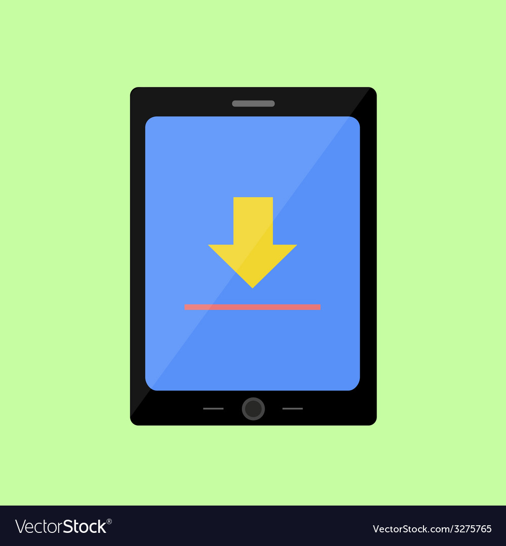 Flat style touch pad with upload sign