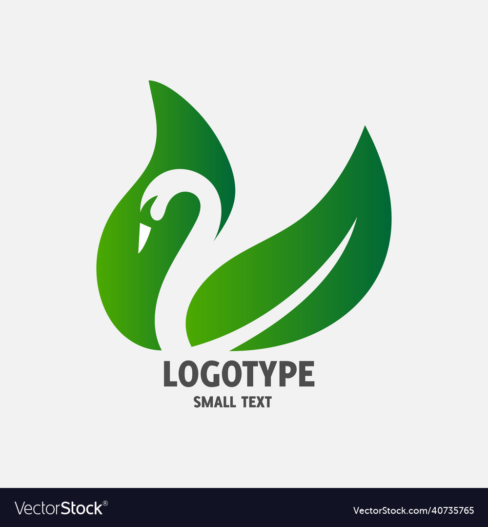 Green swan logo Royalty Free Vector Image - VectorStock