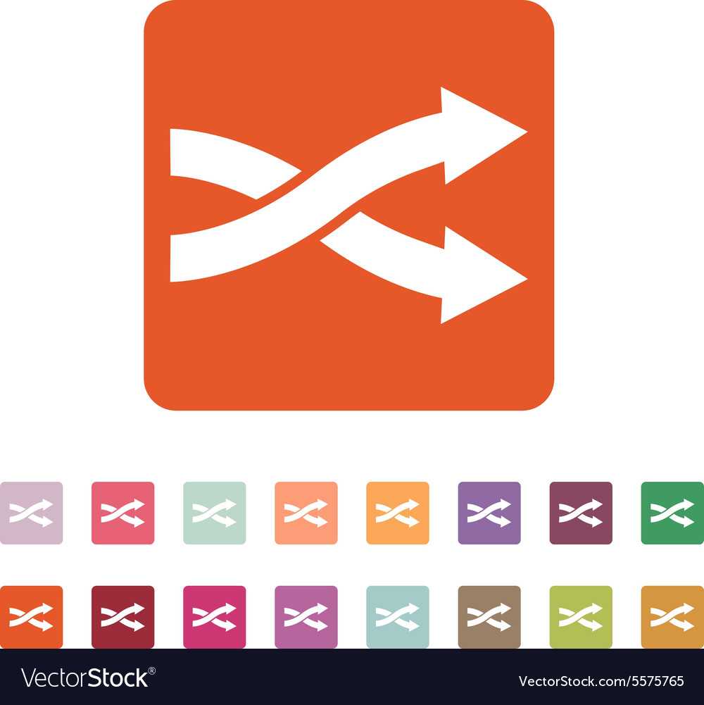 Intersecting arrows icon exchange and turn