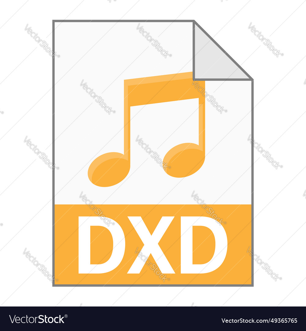 Modern flat design of dxd file icon for web vector image Modern flat design of dxd file icon for web