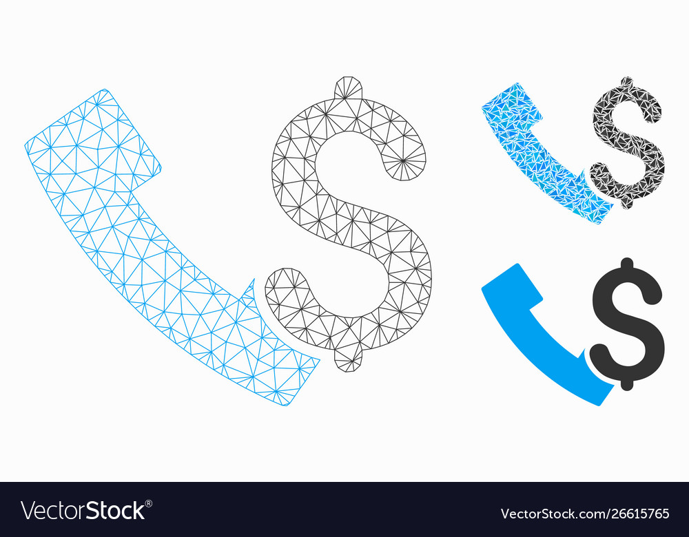 Payphone mesh wire frame model and triangle vector image Payphone mesh wire frame model and triangle