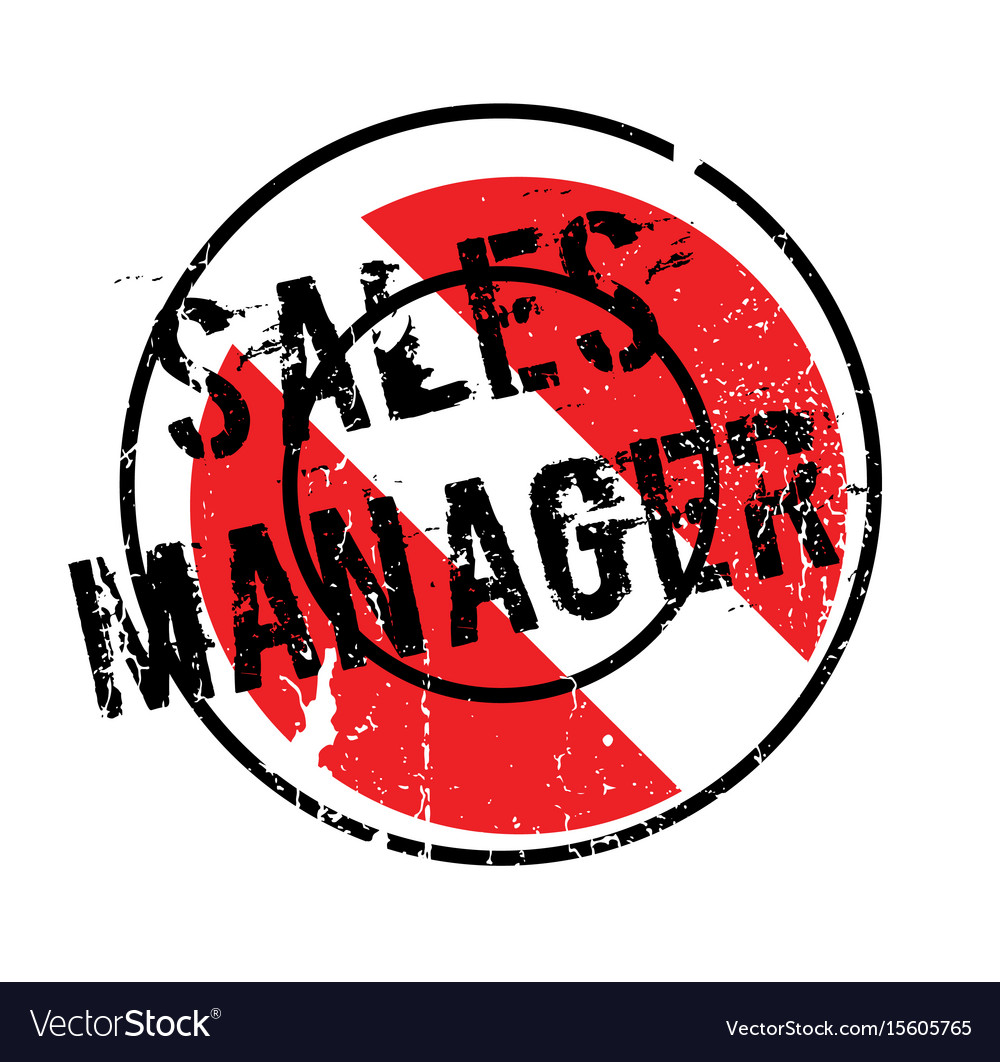 Sales manager rubber stamp