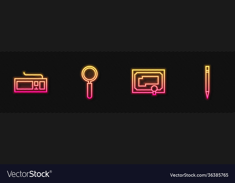 Set line certificate template keyboard