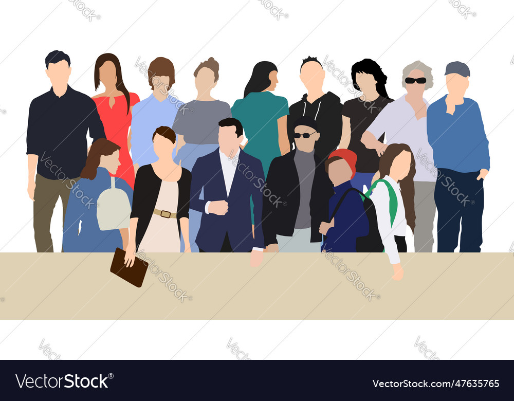 Society poster template isolated flat Royalty Free Vector