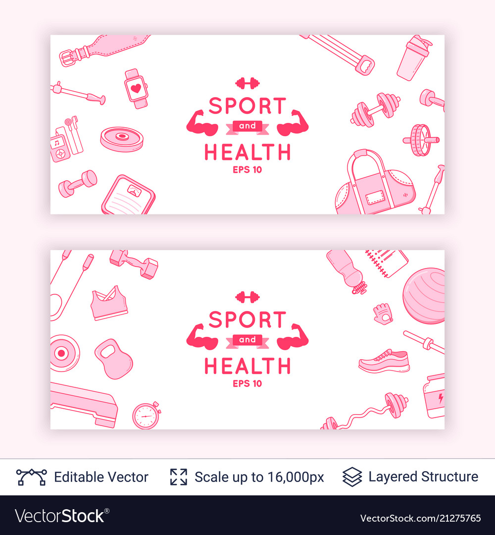 Sport and fitness banners