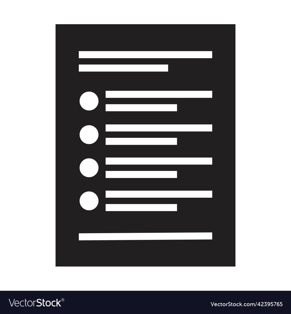 Task icon for business file data and document vector image Task icon for business file data and document