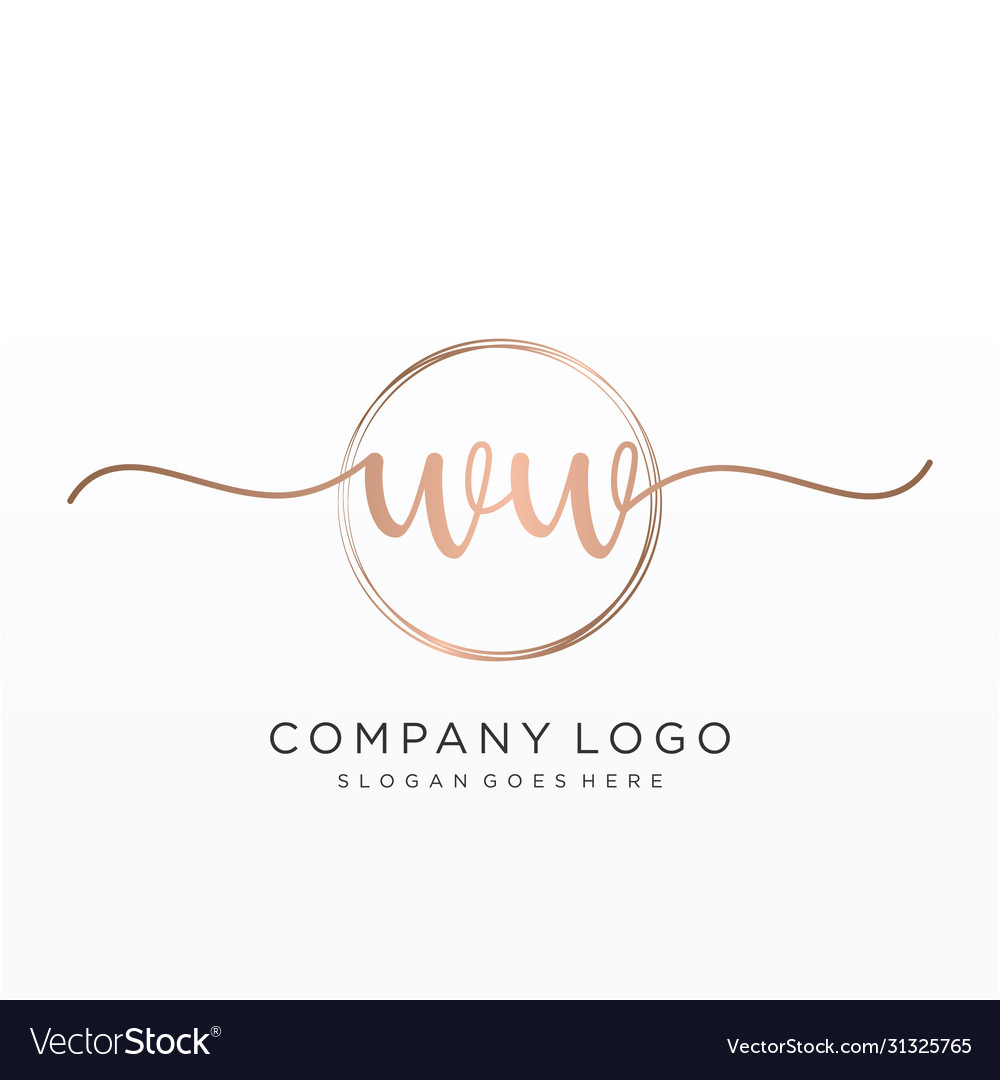 Ww Initial Handschrift Logo Design