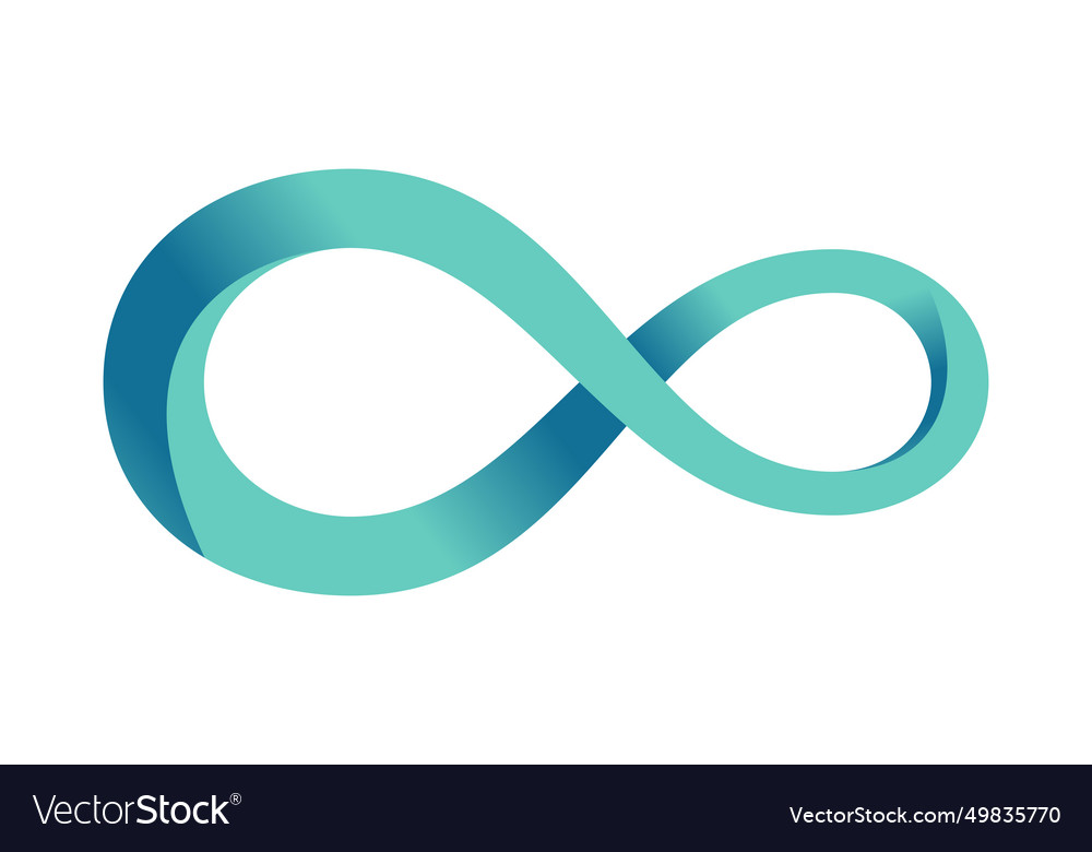 Abstract infinity sign loop mathematical Vector Image Abstract infinity sign loop mathematical