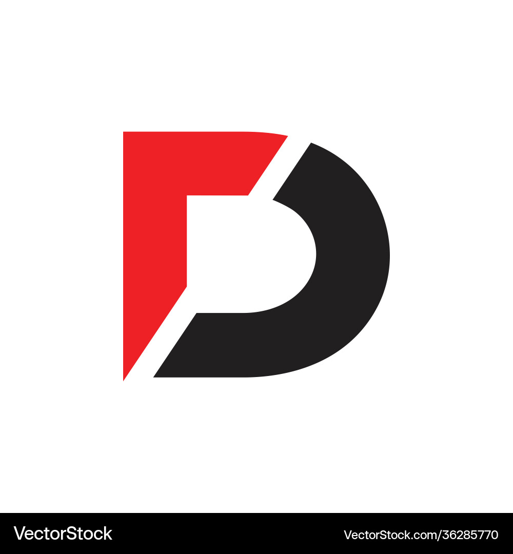 Abstract simple letter rd geometric logo Vector Image