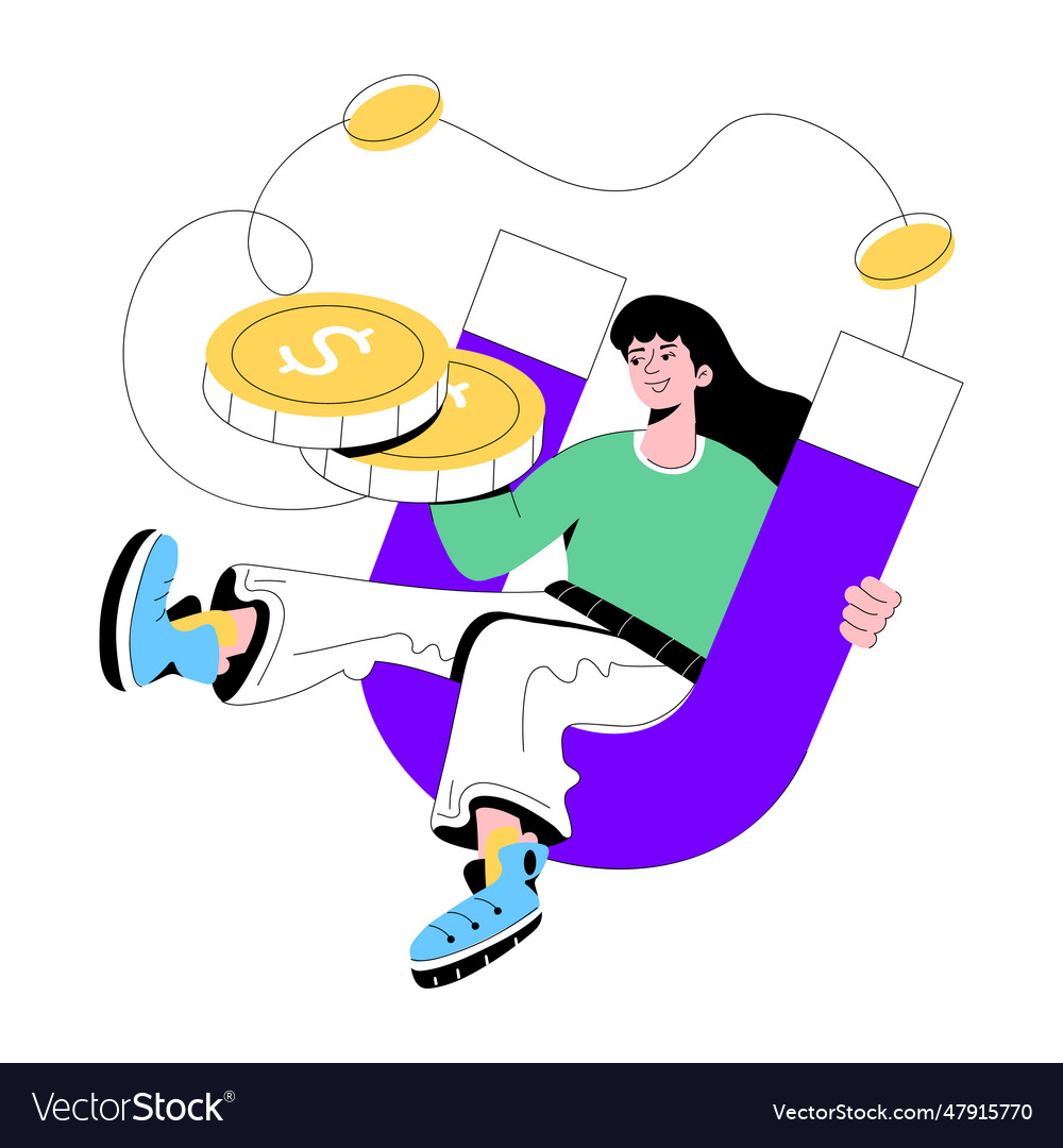 Attract money Royalty Free Vector Image - VectorStock