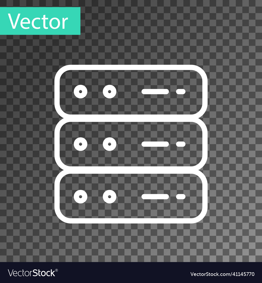 Black server data web hosting icon isolated vector image Black server data web hosting icon isolated