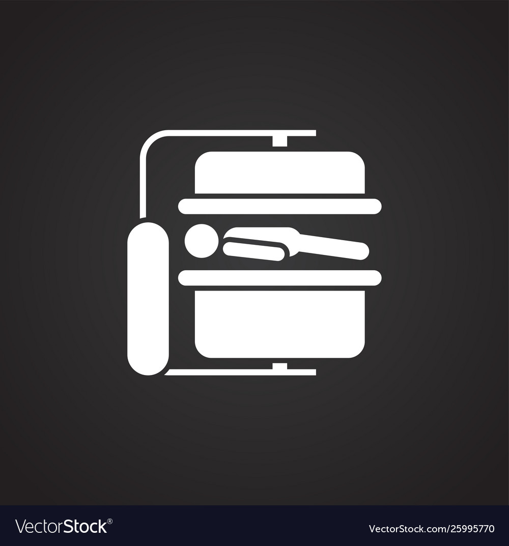 Body scan related icon on background for graphic