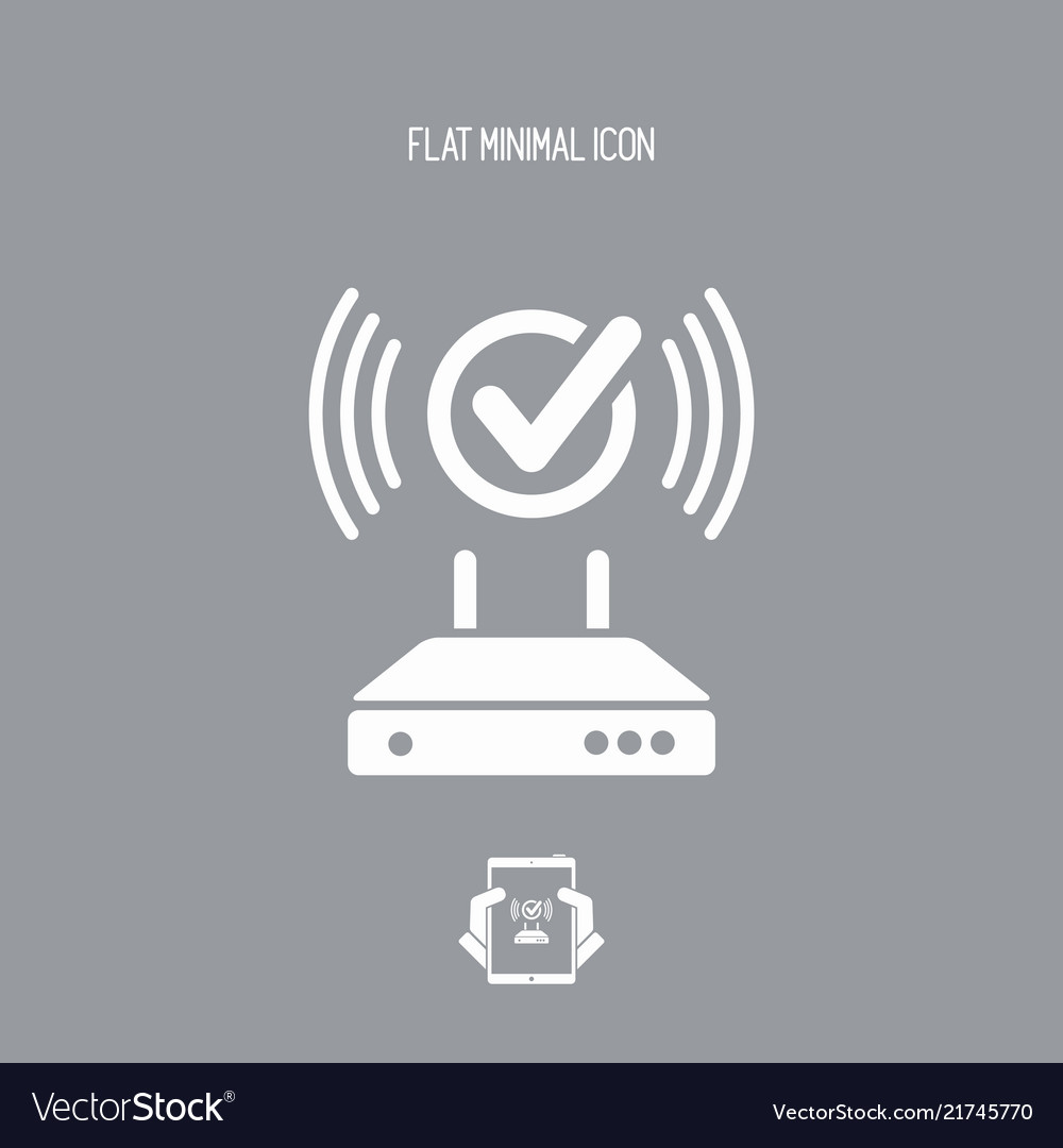 Check modem connection - flat minimal icon