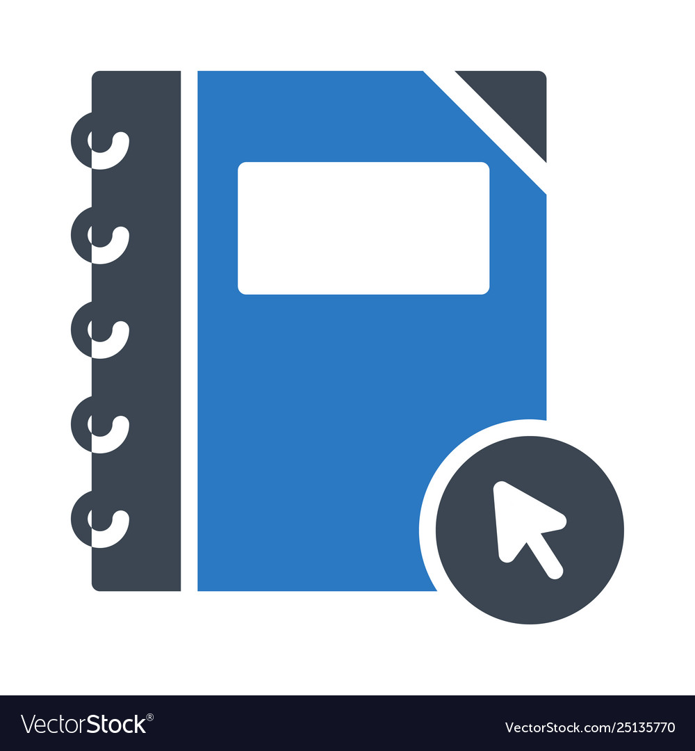 Cursor notebook Vector Image Cursor notebook