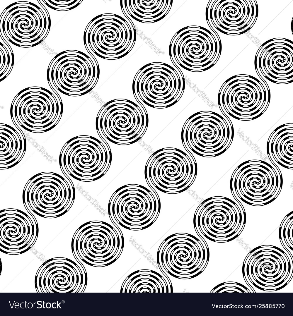 Design seamless spiral pattern vector image Design seamless spiral pattern