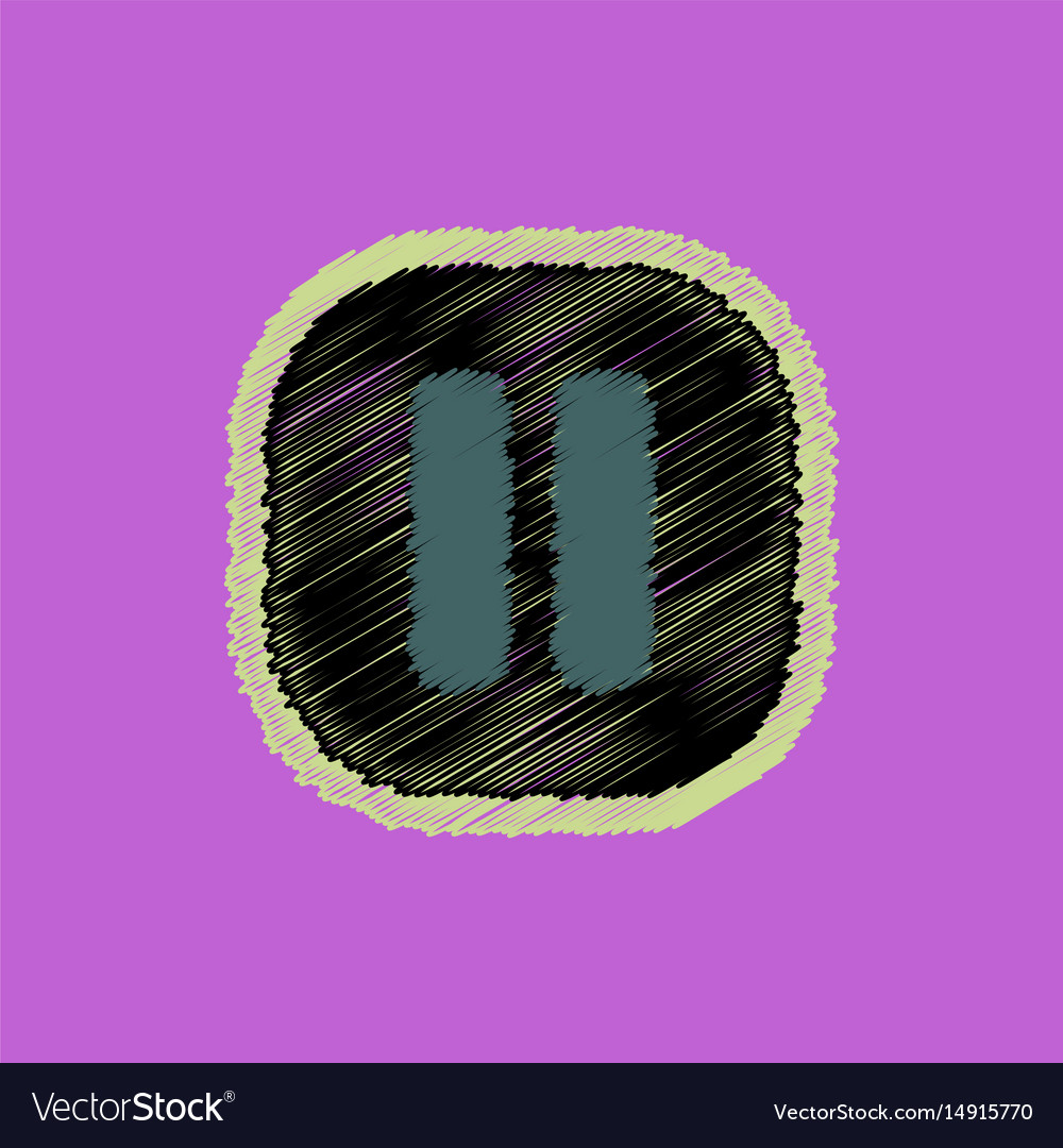 Flat icon design collection button music