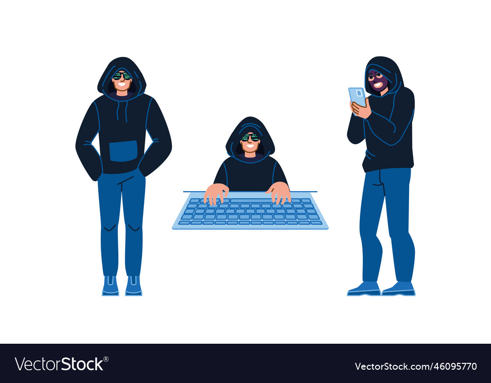 Hacker man vector image Hacker man