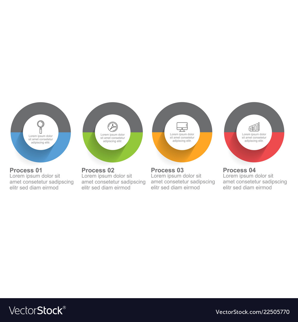 Infographic template with option or step for busin