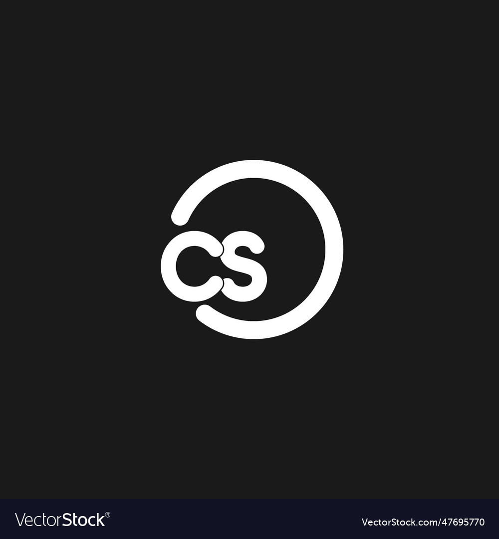 Initials cs logo monogram with simple circles
