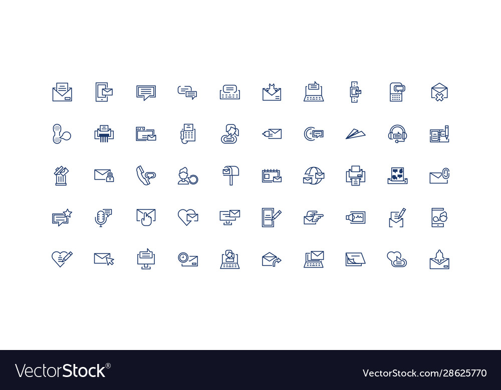 Isolated messages icon set design