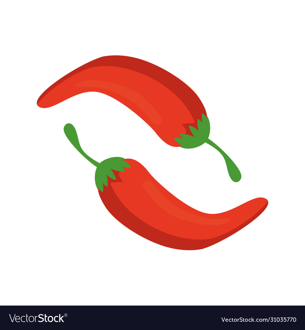 Mexikanische heiße rote Paprika auf weißem Hintergrund trendy vector image Mexikanische heiße rote Paprika auf weißem Hintergrund trendy