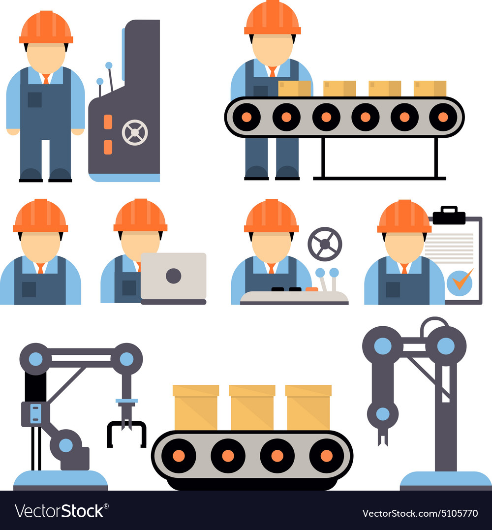 Production process Royalty Free Vector Image - VectorStock