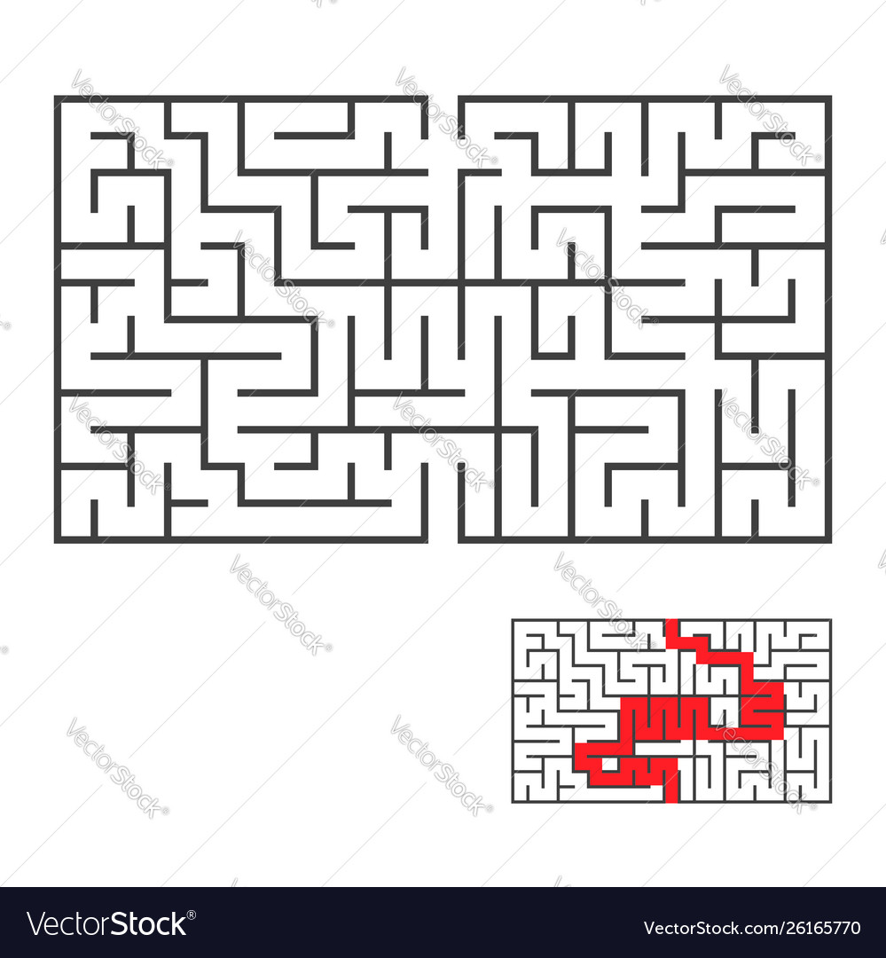 Rectangular labyrinth with an input and exit vector image Rectangular labyrinth with an input and exit