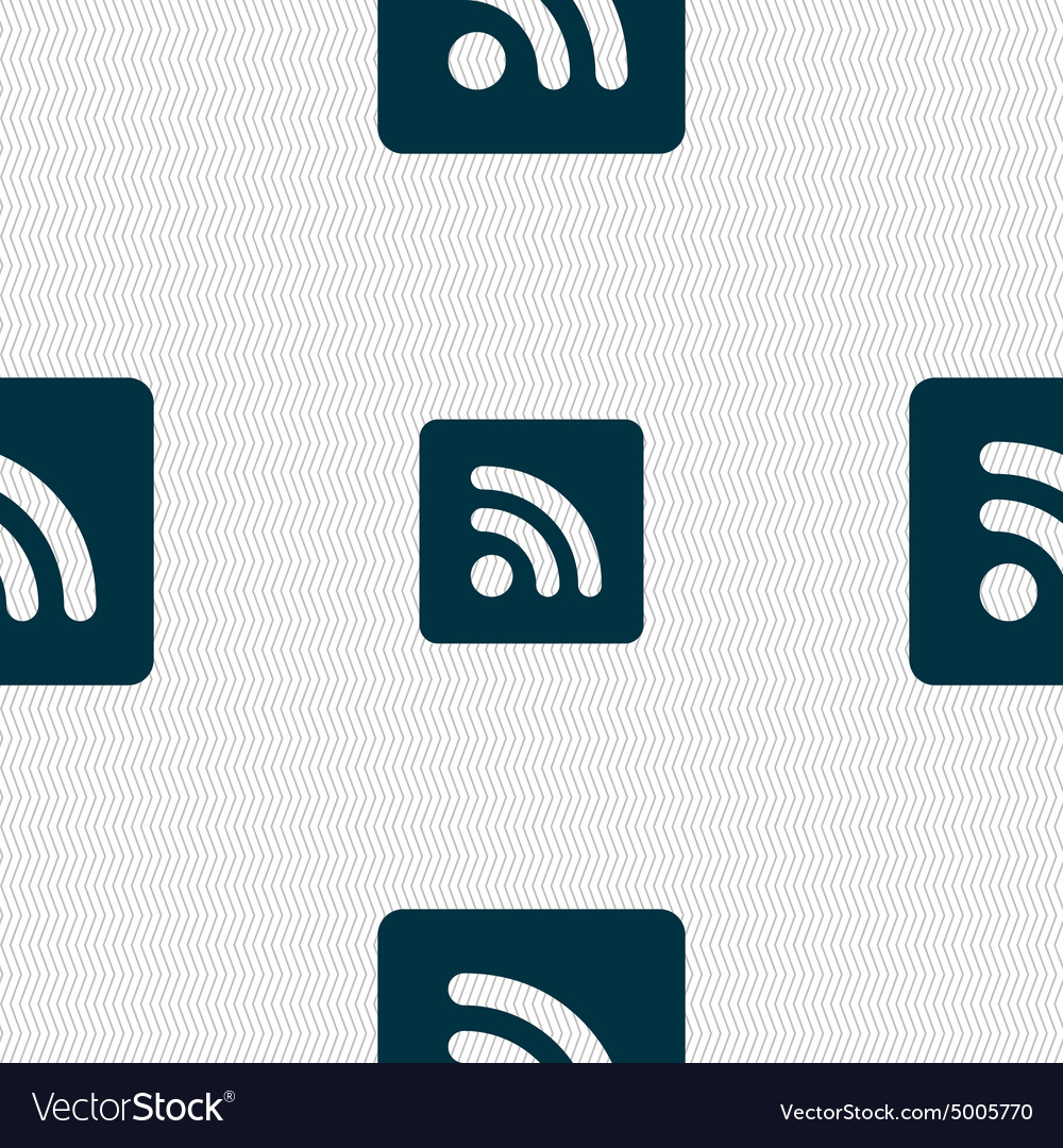 Rss feed icon sign seamless pattern with geometric
