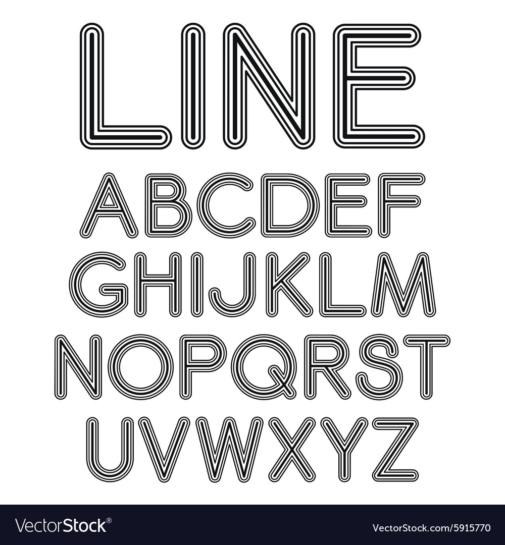 Sans serif font with rounded corners in mono line