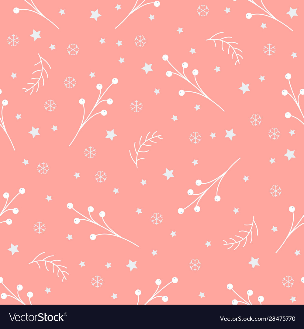 Seamless pattern with berries and spruce branches vector image Seamless pattern with berries and spruce branches