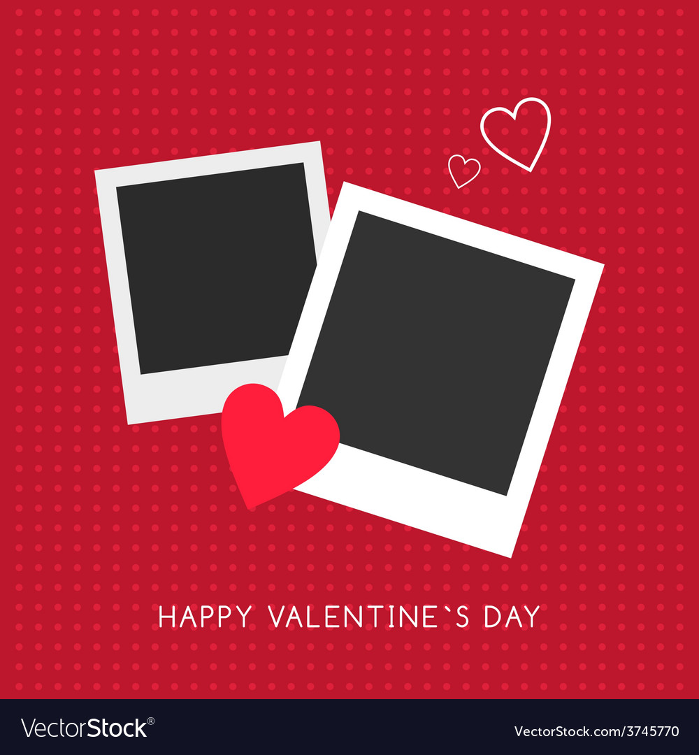 St valentines day greeting card in flat style two Vector Image