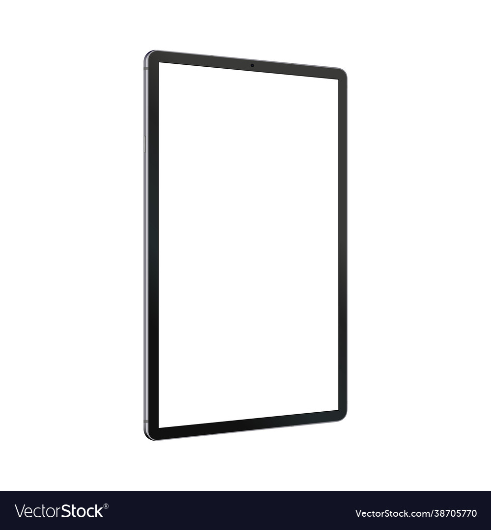 Tablet computer mockup with perspective screen