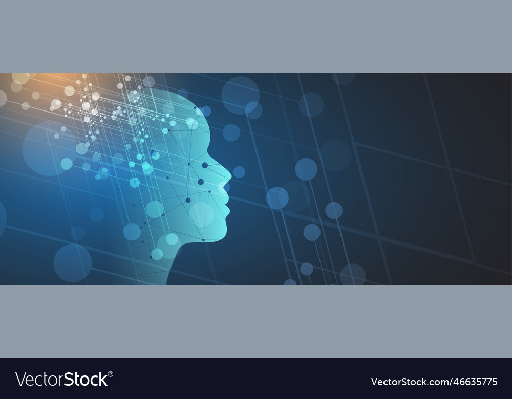 Artificial intelligence technology web background Vector Image Artificial intelligence technology web background