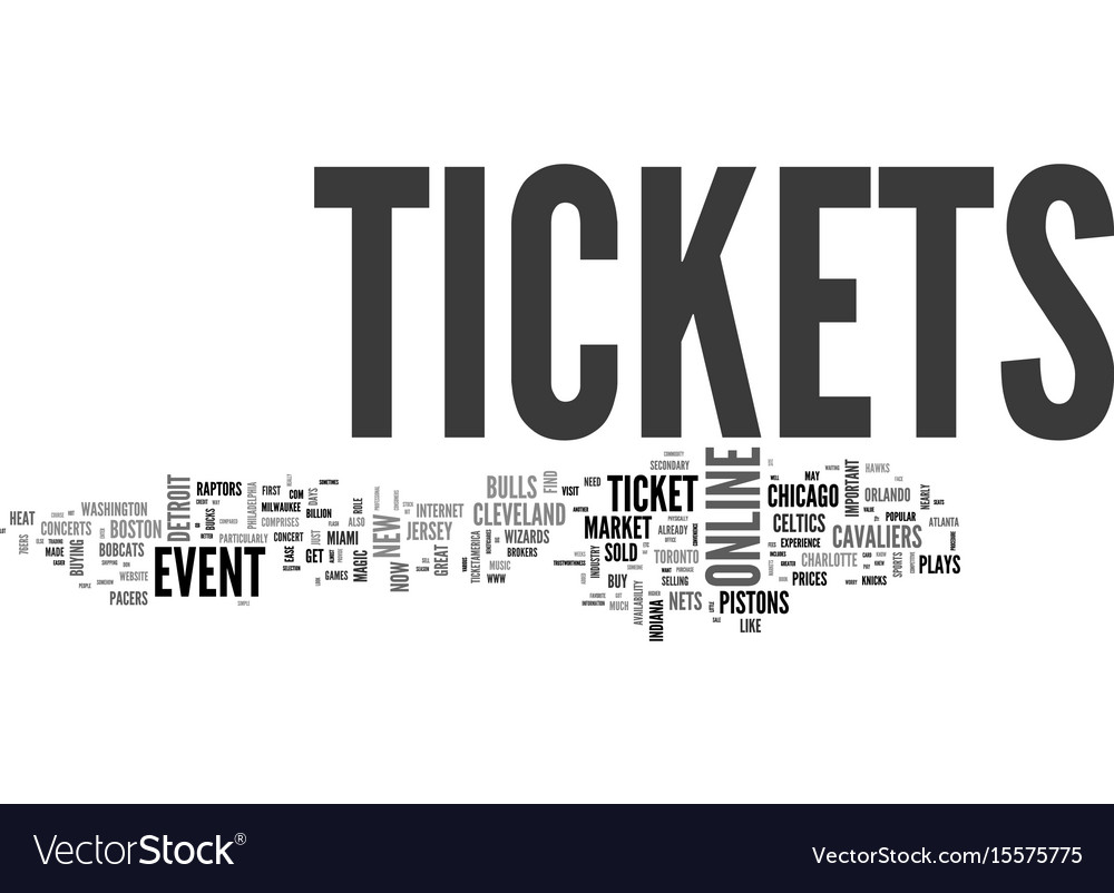 benefits of online event tickets text word cloud vector image word tickets