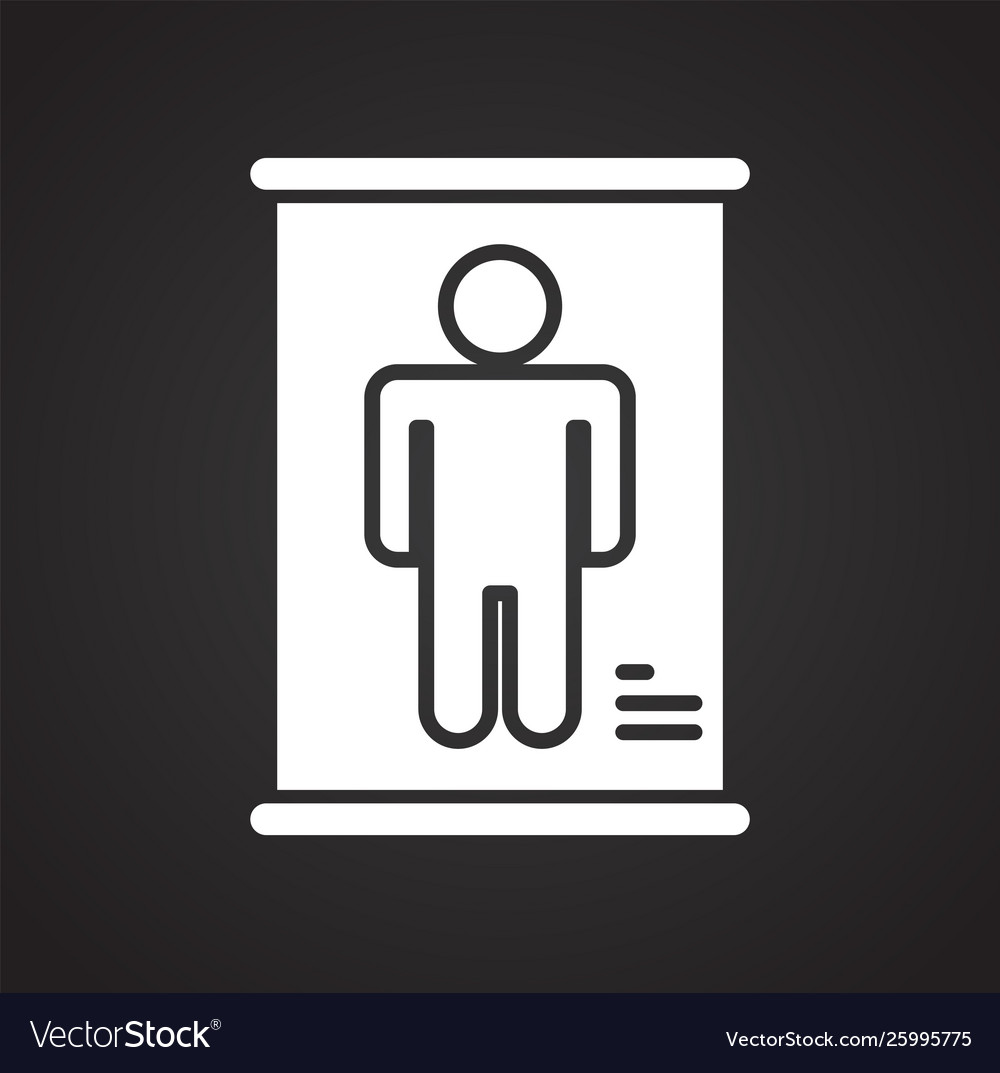 Body scan related icon on background for graphic