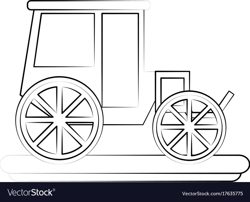 Classic horse carriage Royalty Free Vector Image