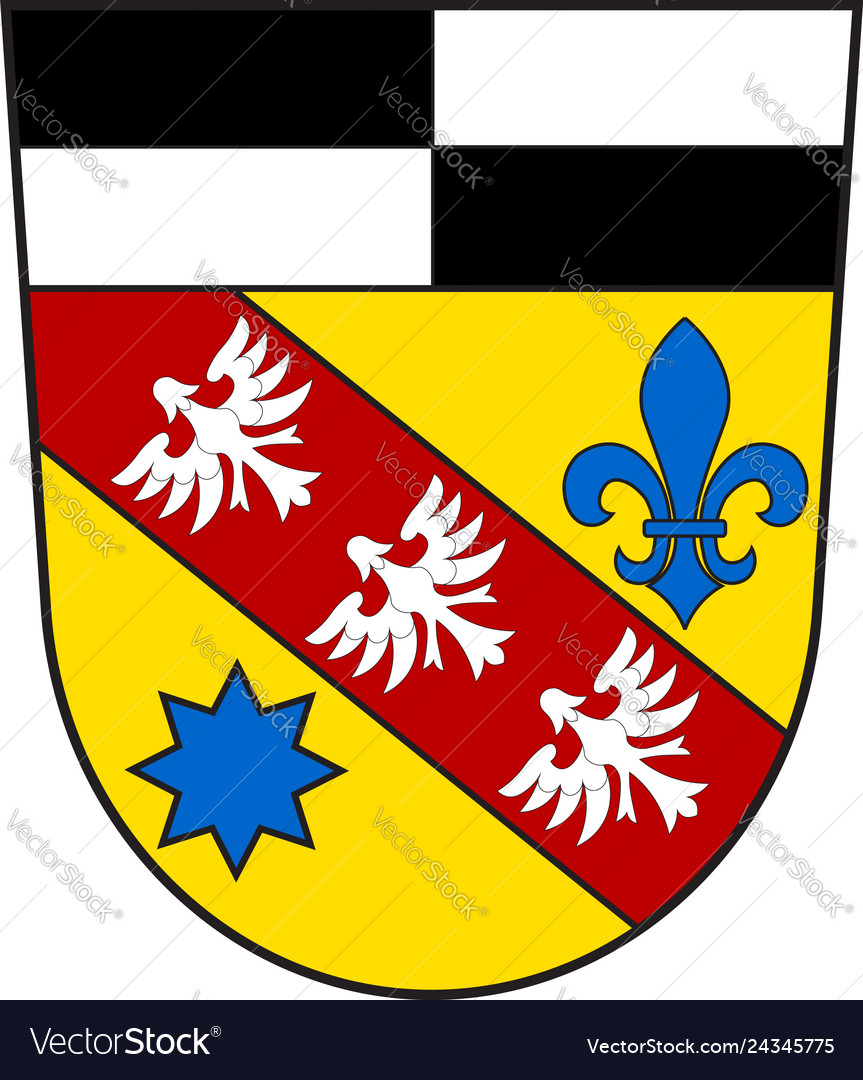 Coat of arms saarlouis in saarland germany