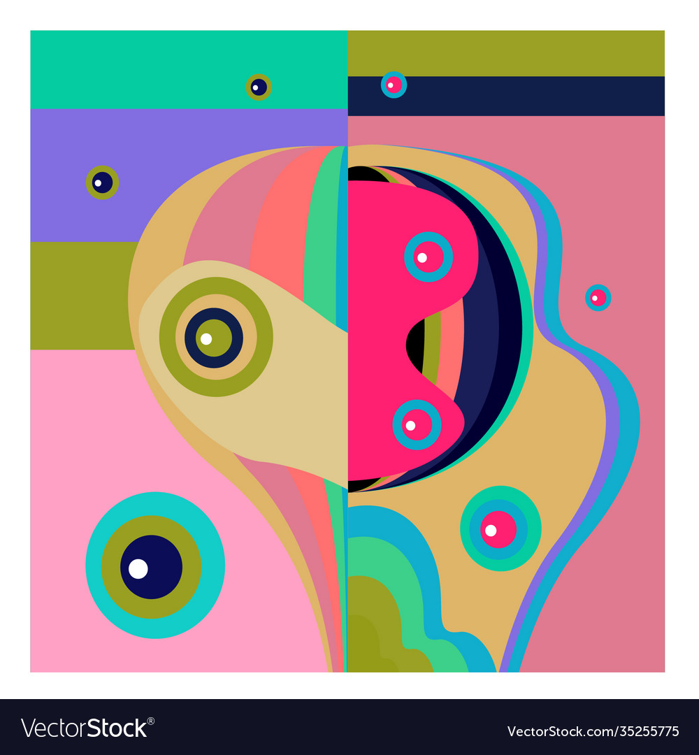 Colorful geometric and curve background pattern Vector Image Colorful geometric and curve background pattern